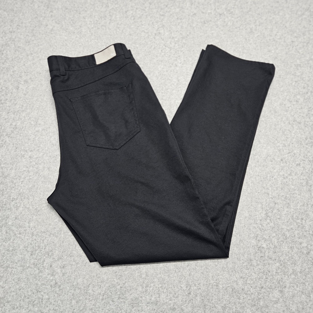Peter Millar eb66 Classic Fit 5 Pocket Pants Mens 36×32 Black Stretch Golf